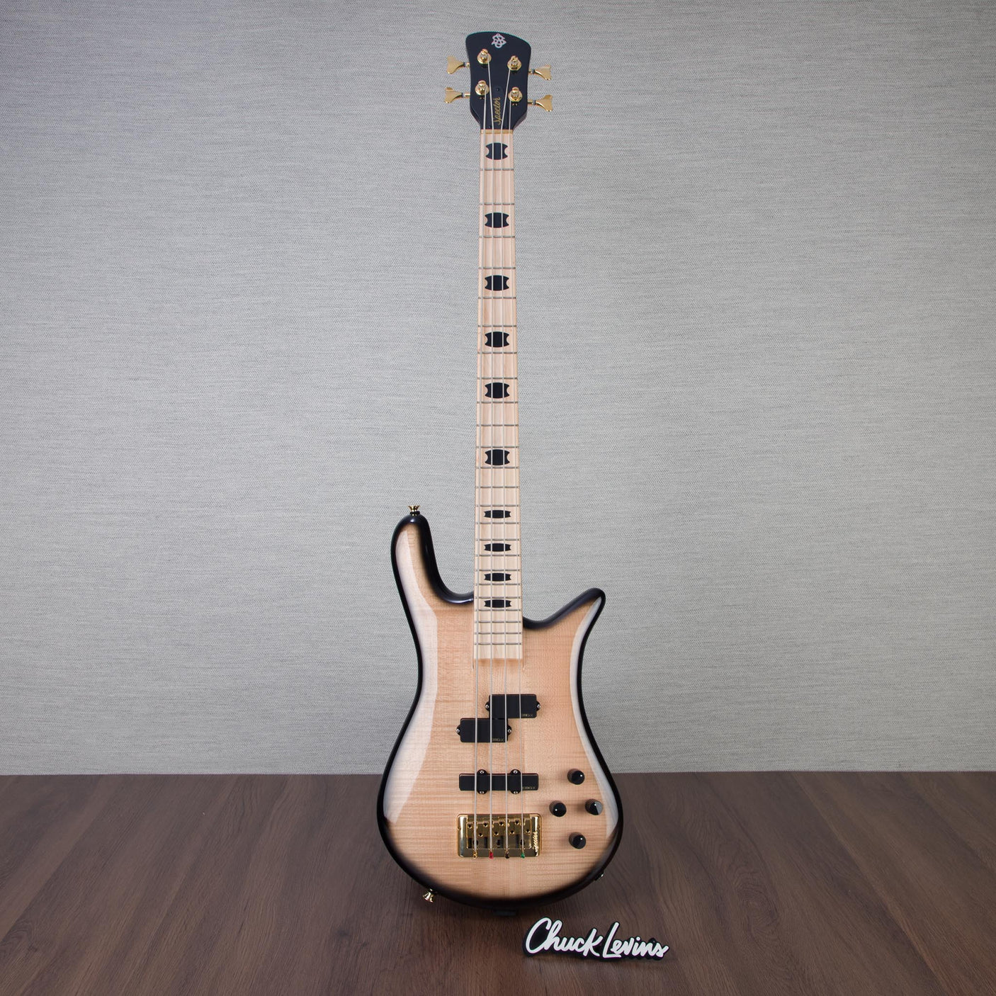 Spector Euro 4 Electric Bass Guitar - Natural Black Burst Gloss - CHUCKSCLUSIVE - #NB22935