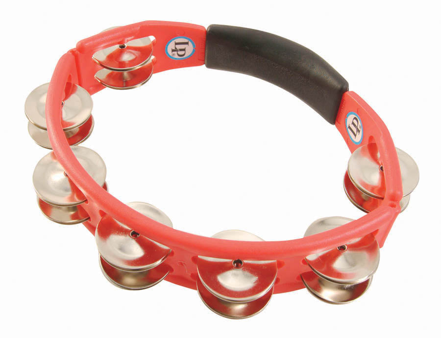 LP LP151 Cyclops Jingle Tambourine, Steel/Red/Hand Held