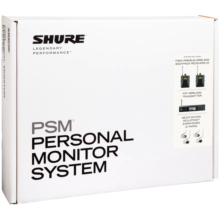 Shure PSM300 P3TRA215TWP Twinpack Wireless In-Ear Monitor System - H20 Band
