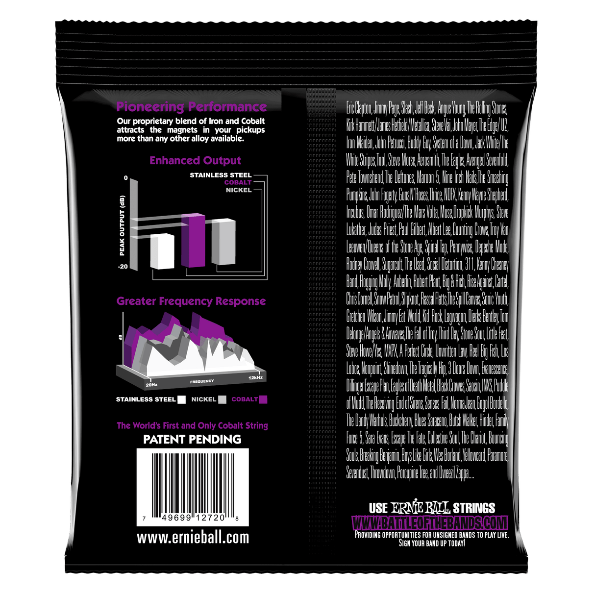 Ernie Ball Power Slinky Cobalt Electric Guitar Strings .011-.048