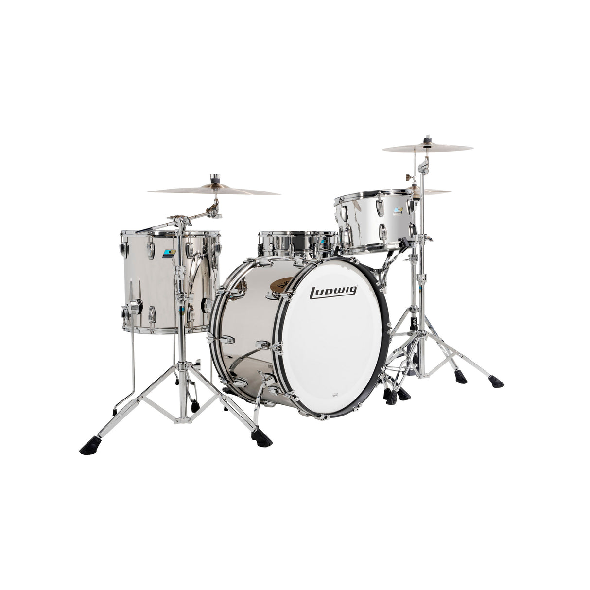 Ludwig 50th Anniversary Vistalite Pro Beat 3-Piece Shell Pack - Stainless Steel