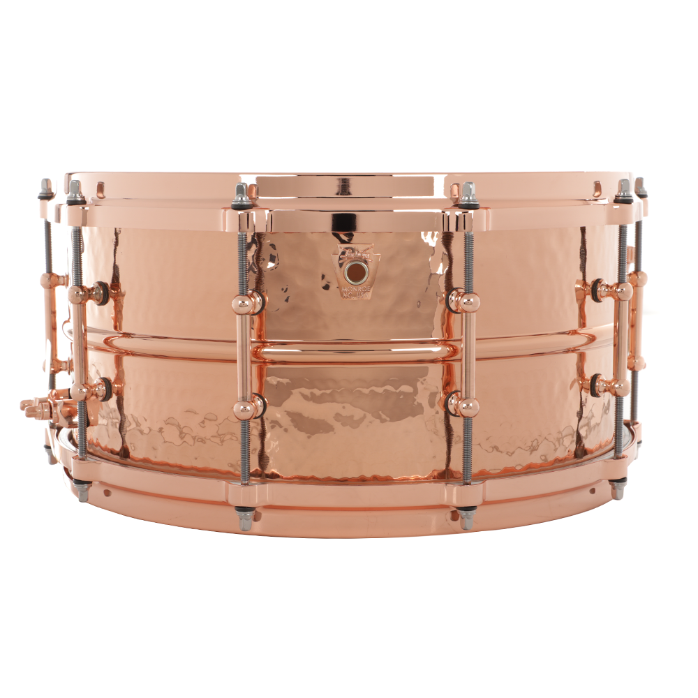 Ludwig Hammered Copperphonic 6.5x14 Snare Drum, Tube Lugs