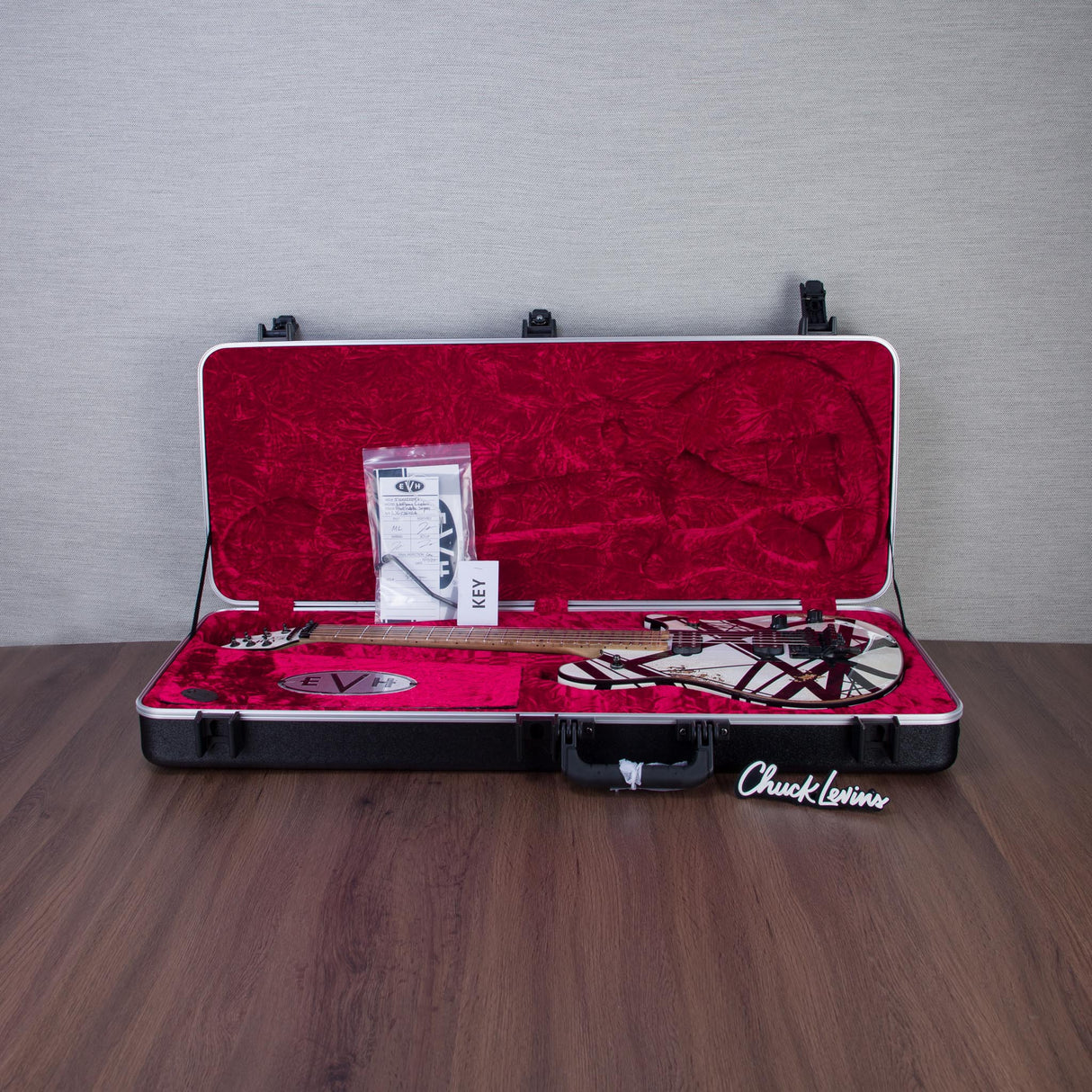 EVH Custom Shop Special Edition Wolfgang Stripes Electric Guitar - White/Black Stripes - #WG17642A