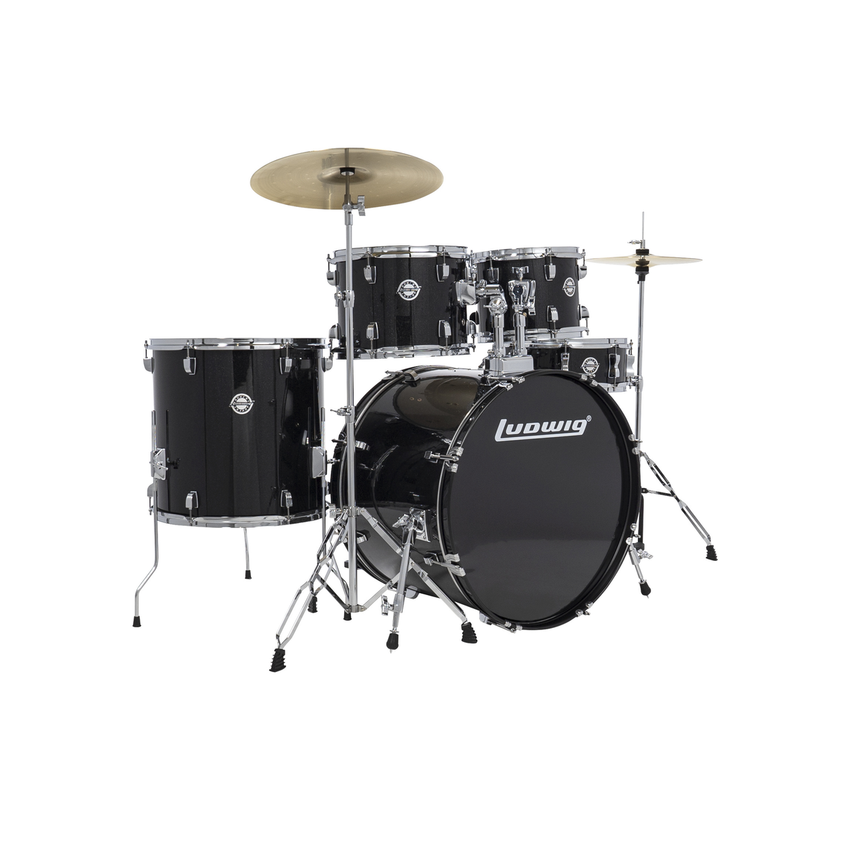 Ludwig Accent Drive Series 5-Piece Drum Kit - Black Sparkle