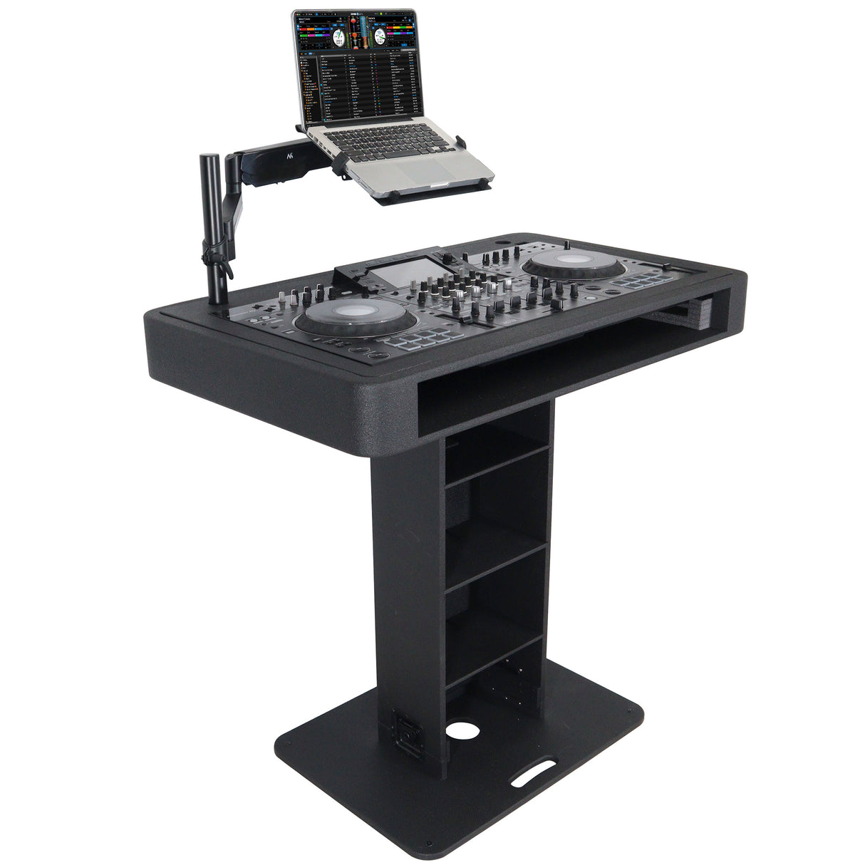 ProX XZF-DJCTBL Control Tower DJ Podium for Pioneer DDJ-REV7 XDJ-XZ FLX10 RANE Four - Black Finish