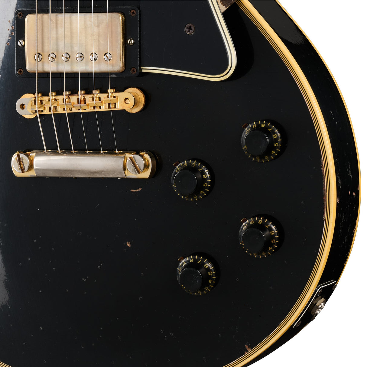 Gibson Custom Shop Murphy Lab Eric Clapton 1958 Les Paul Custom Electric Guitar - Ebony - #EC 132