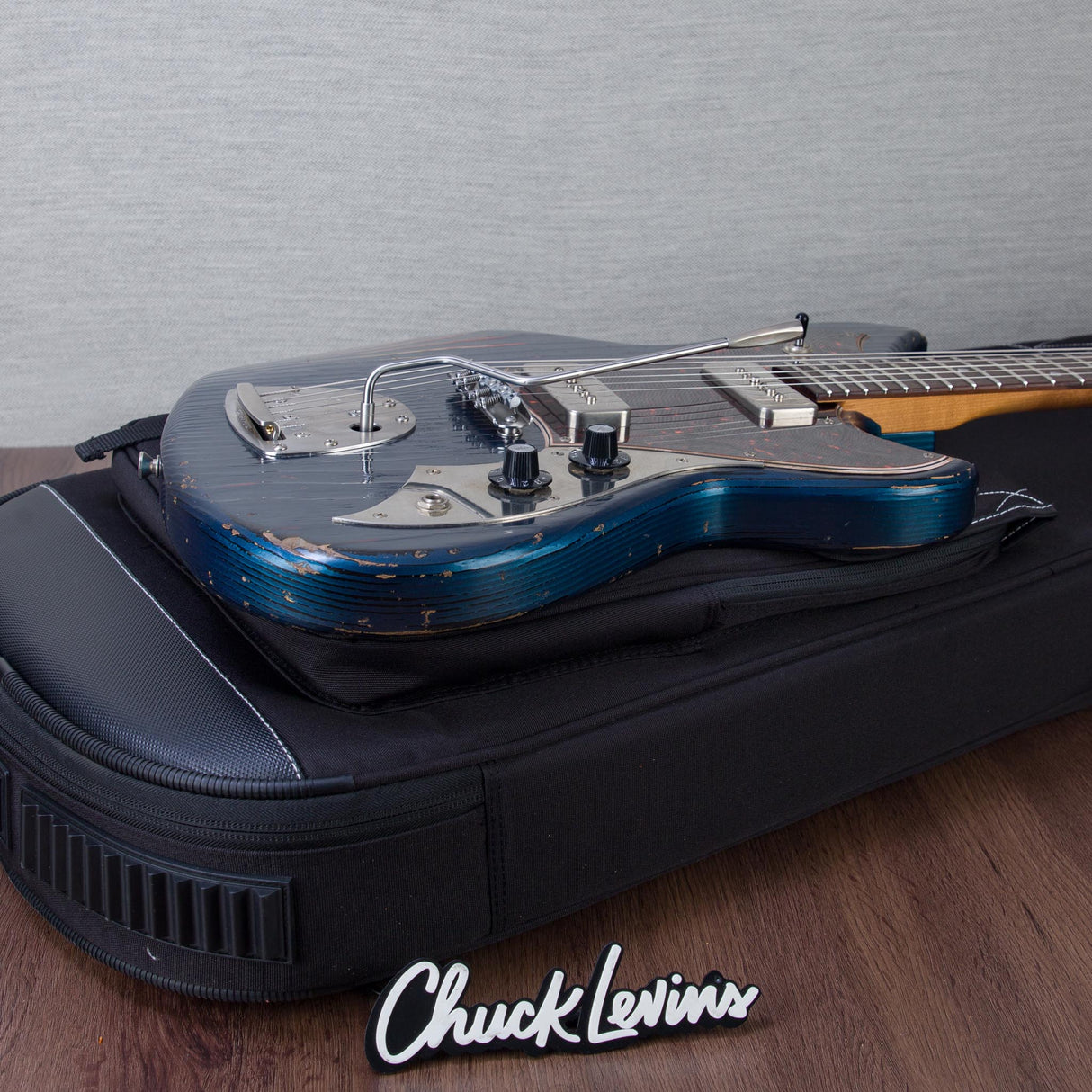 Novo Guitars Serus J Electric Guitar - FOF Lake Como Blue over 64 3-Tone Burst - #26097