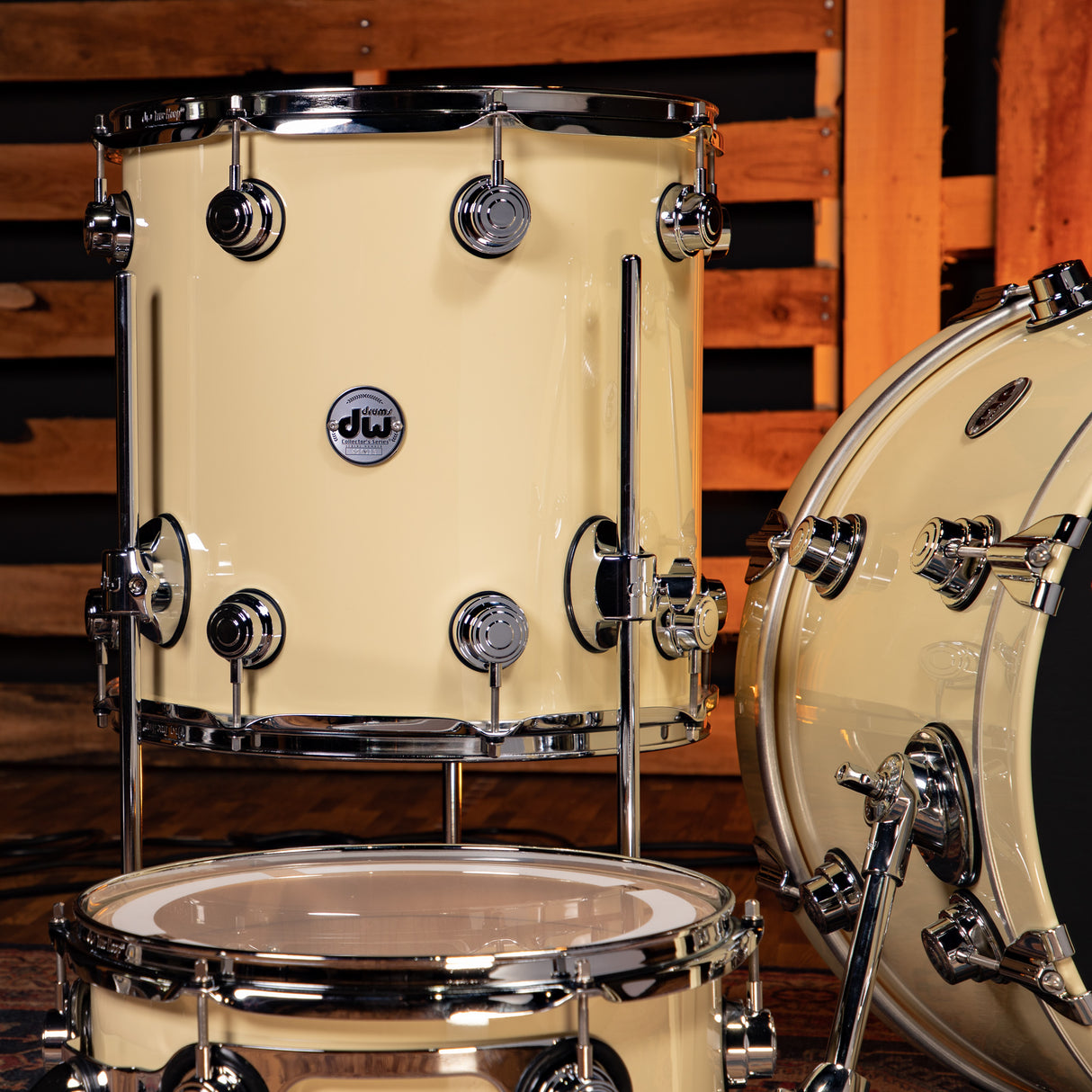 DW Collector's Maple SSC 3-Piece Shell Pack - Solid Double Cream Lacquer