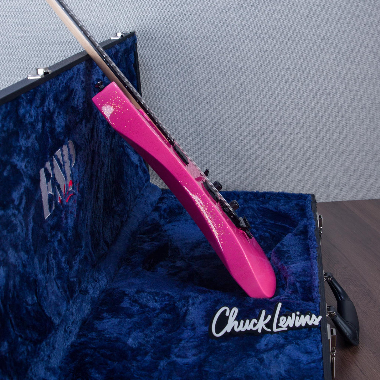 ESP USA M-II FR Electric Guitar - Neon Pink Sparkle - #US24769