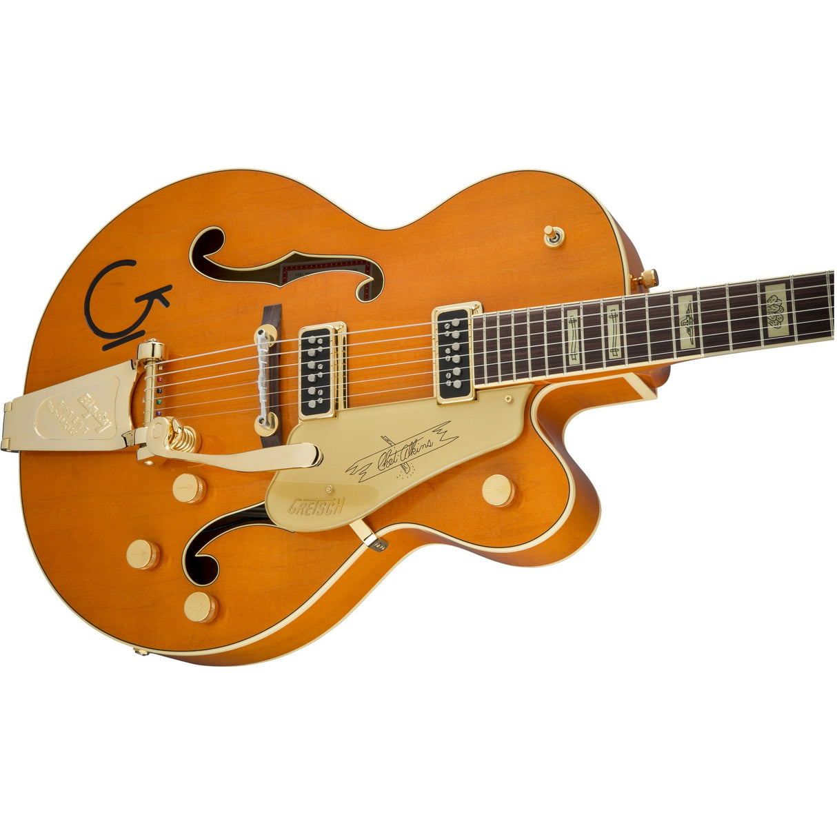 Gretsch G6120T-55 Vintage Select Chet Atkins Hollow Body Electric Guitar - Orange Stain Lacquer