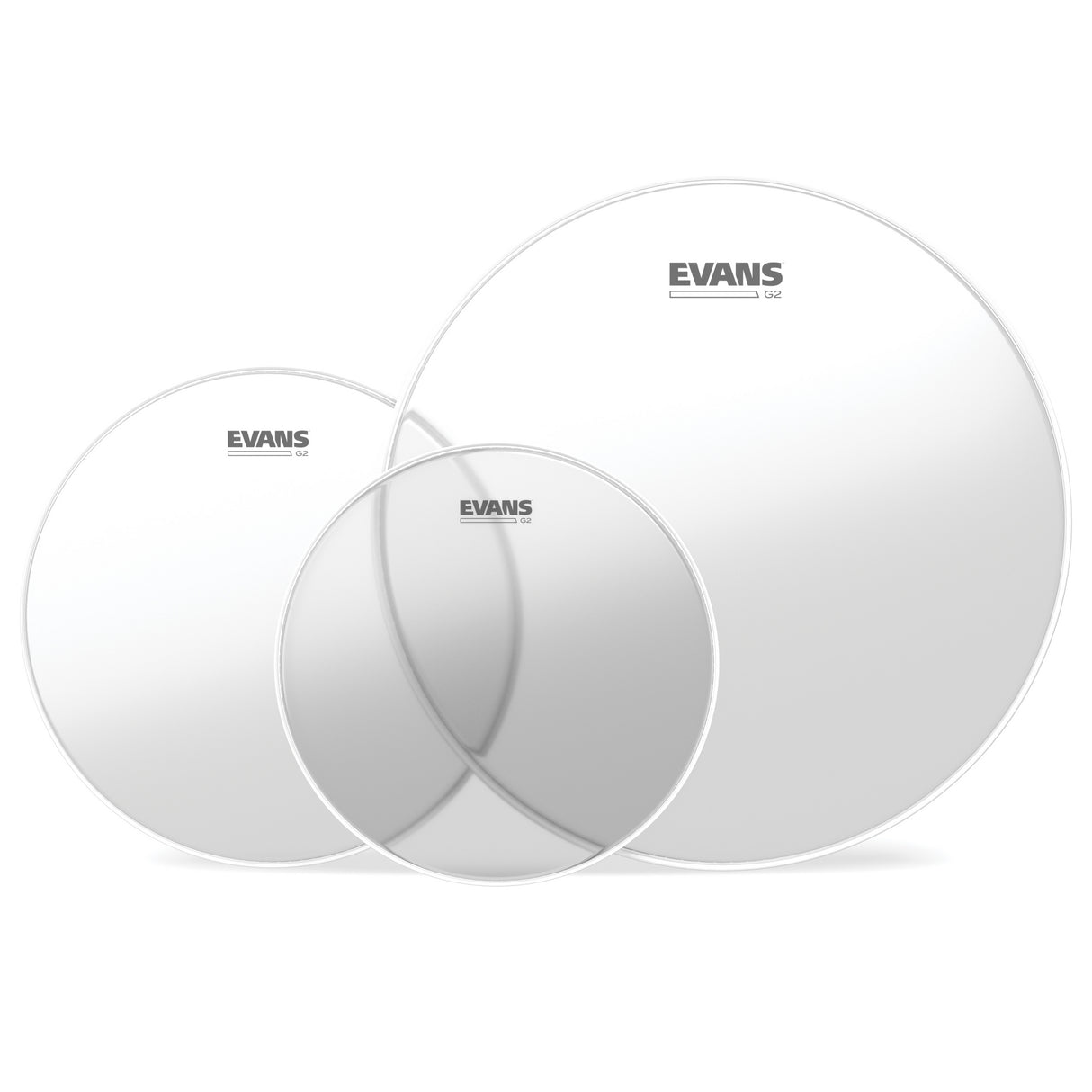 Evans 12"/13"/16" G2 Clear Standard Drum Head Pack