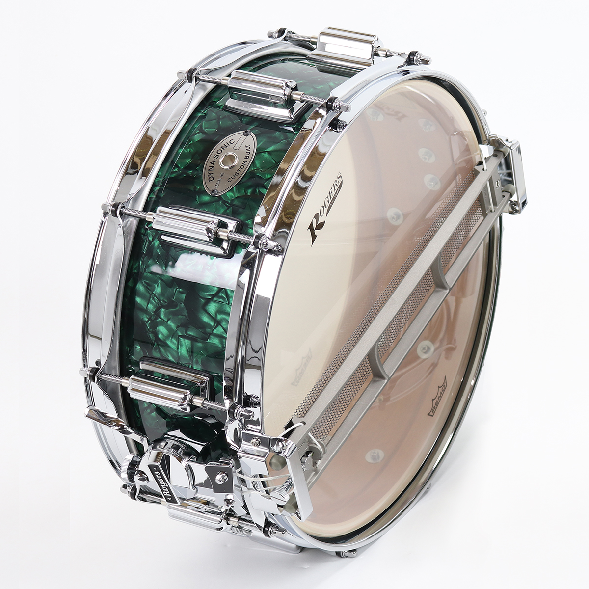 Rogers 6.5x14 Dynasonic Snare Drum, Green Marine Pearl