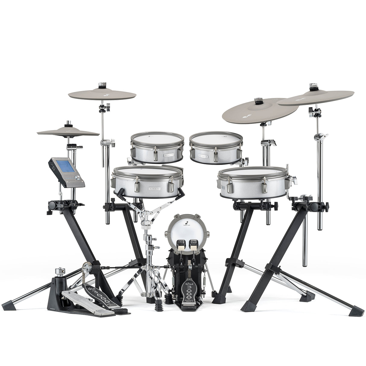 EFNOTE 3 5-Piece Electronic Drum Kit With Cymbal Pads - White Sparkle