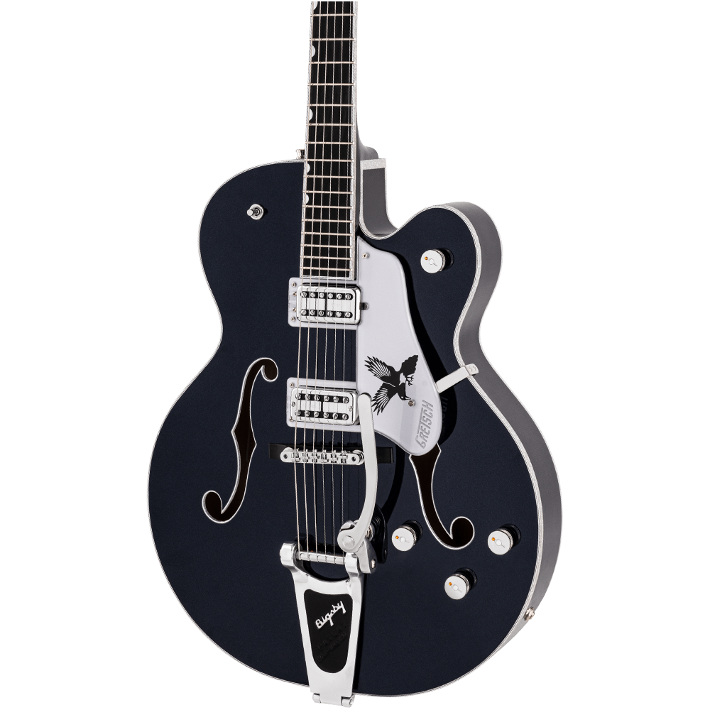 Gretsch G6136T-RR Rich Robinson Signature Magpie With Bigsby®, Ebony Fingerboard - Raven's Breast Blue
