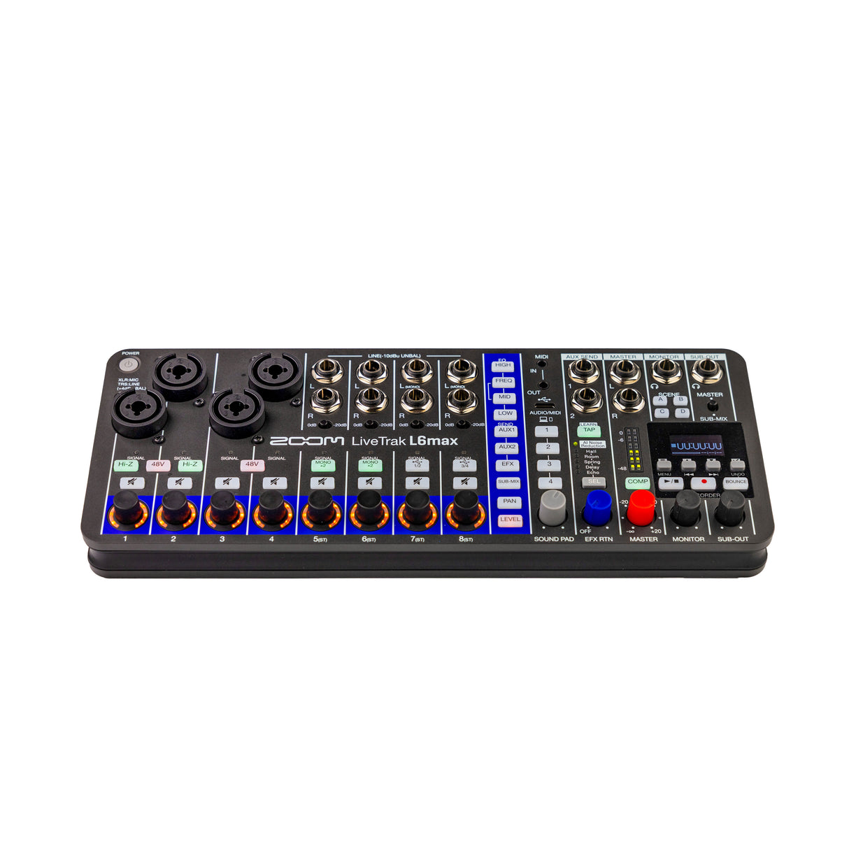 Zoom LiveTrak L6max 12-Channel Mixer and Recorder for Music, Streaming, and Podcasts