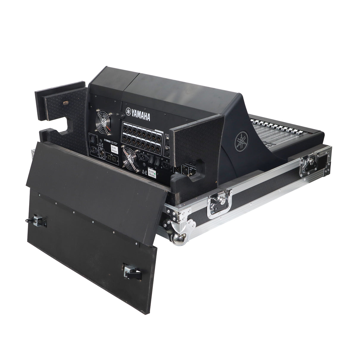 ProX XS-YDM7COMPACTEXDHW ATA Digital Audio Mixer Flight Case for Yamaha DM7 Compact Expansion Console with Doghouse compartment and Caster wheels