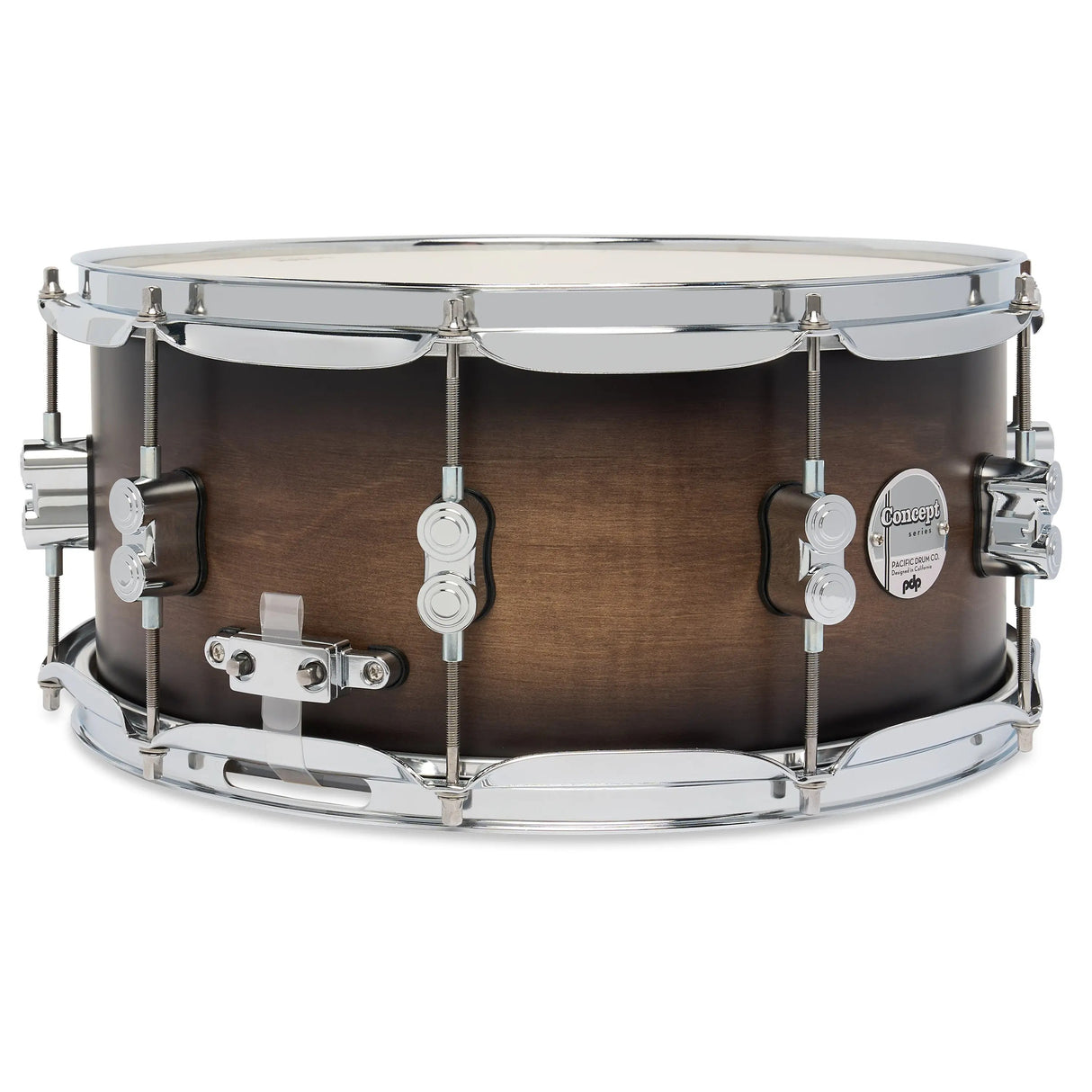 DW 6.5 x 14-Inch Concept Maple Snare Drum - Satin Charcoal Burst Lacquer