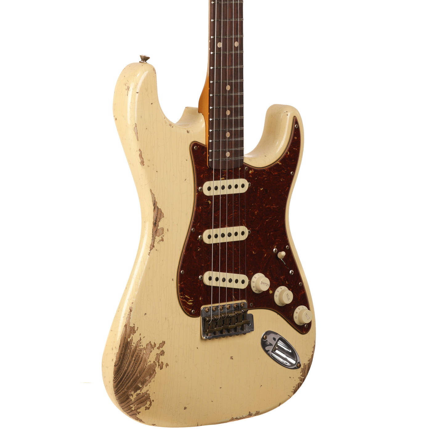 Fender Custom Shop 1962 Stratocaster Heavy Relic Guitar - Aged Vintage White - CHUCKSCLUSIVE - #R119465