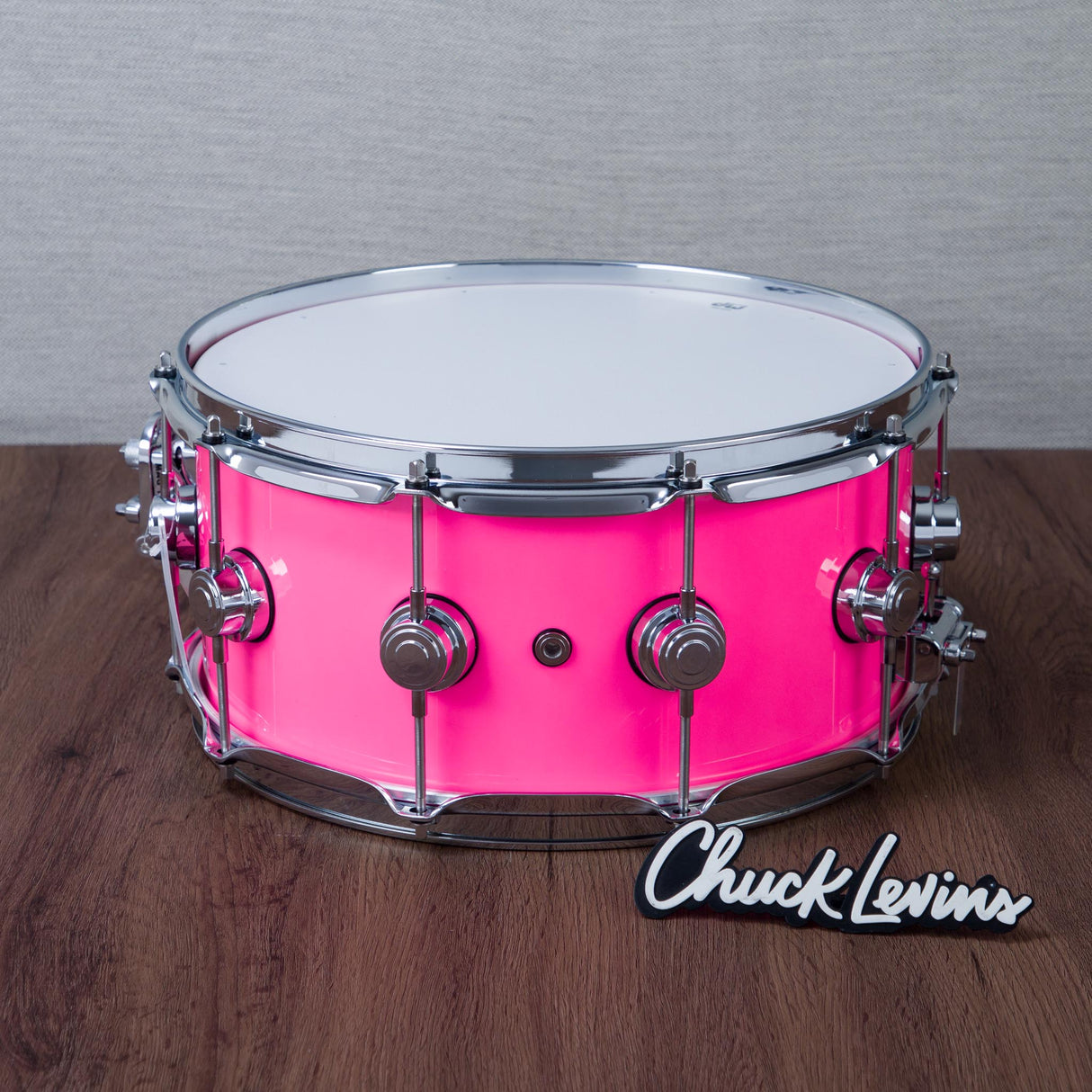 DW 6.5 x 14-Inch Collector's 333 Maple Snare Drum - Neon Hot Pink
