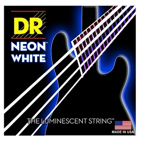 DR Strings NWB-45 NEON Bass Guitar Strings - White