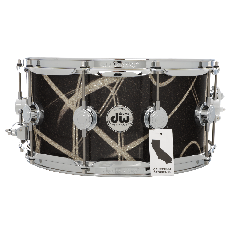 DW 6.5 x 14-Inch Collector's Pure Oak Snare - Smoke Glass Contrail - New