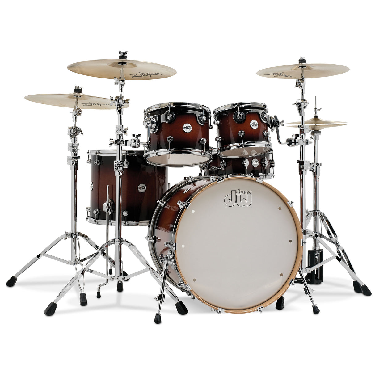 Drum Workshop Design Series Maple 22" 5-Piece Shell Pack - Tobacco Burst - New,Tobacco Burst