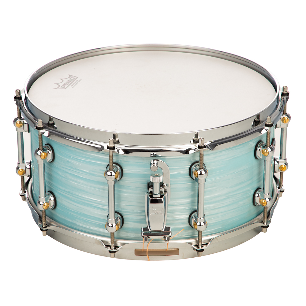 Pearl Music City Custom Master's Maple Reserve 6.5x14 Snare Drum - Ice Blue Oyster