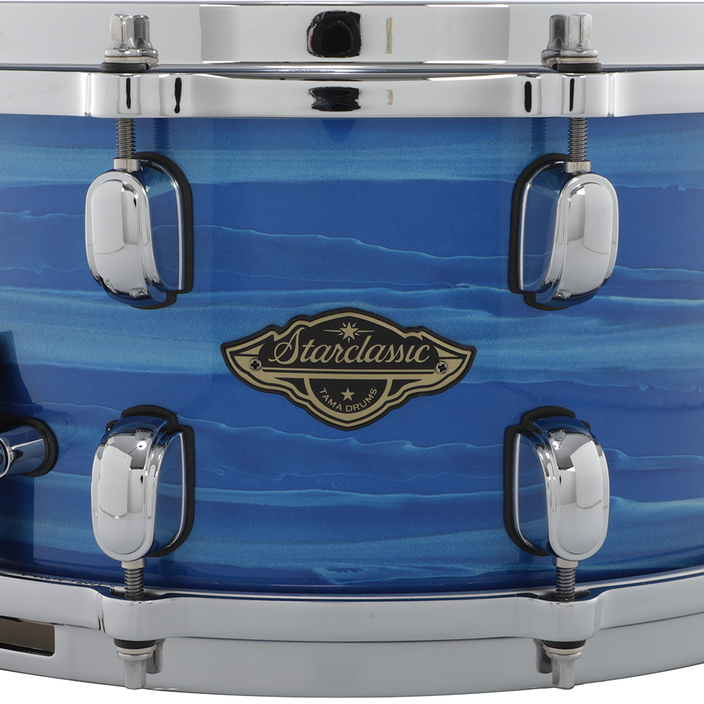 Tama 6.5" x 14" Walnut/Birch Snare Drum - Laquer Ocean Blue Ripple