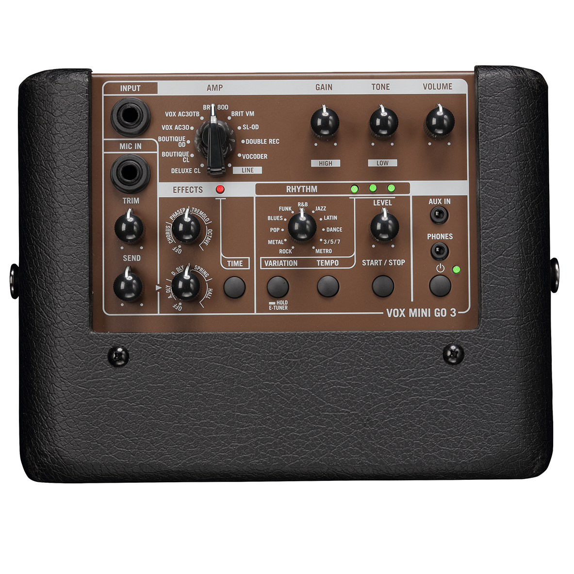 Vox MINIGO3BR 3-Watt Portable Modeling Amp Earth Brown