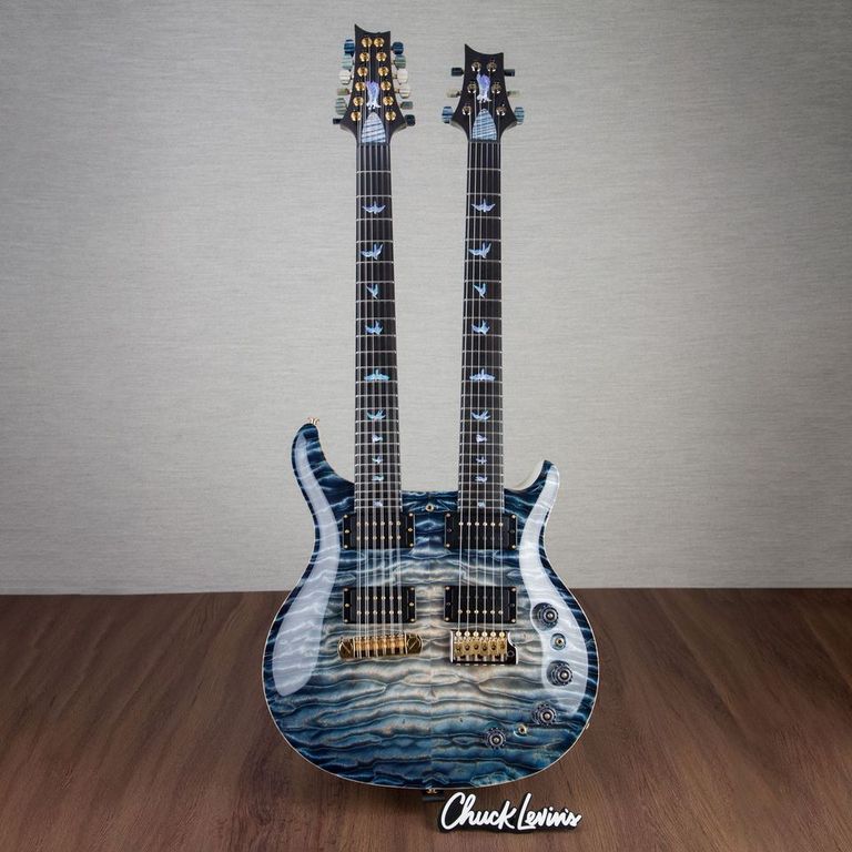 PRS Private Stock #8979 Double Neck 24 Electric Guitar - Indigo Glow - #22331386