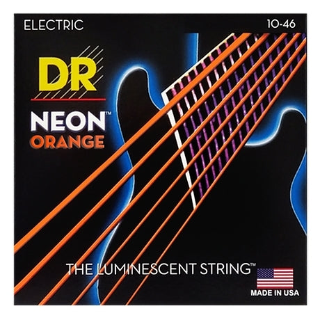 DR Strings NOE-10 NEON Guitar Strings - Orange