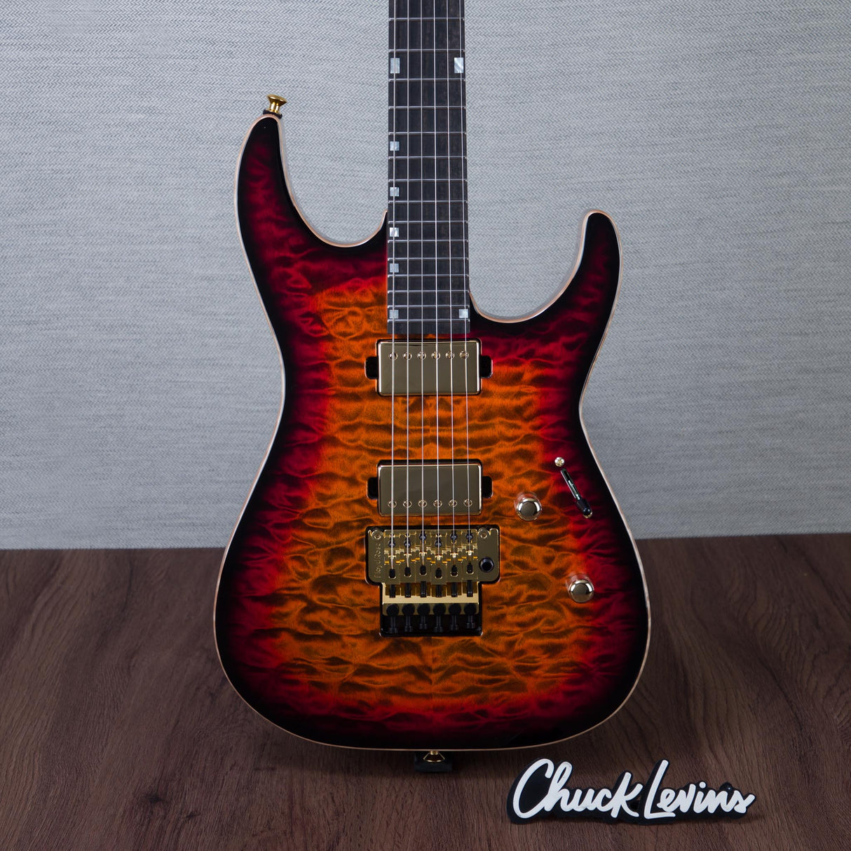 ESP USA M-II DX Electric Guitar - Tiger Eye Sunburst - #US26096