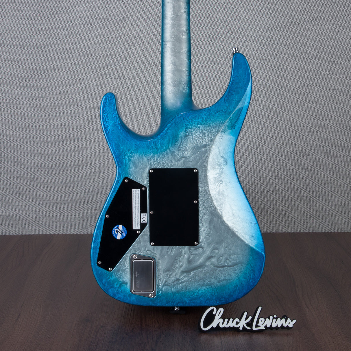 ESP M-II CTM FR Electric Guitar - Liquid Metal Silver/Blue Burst - #E3920242