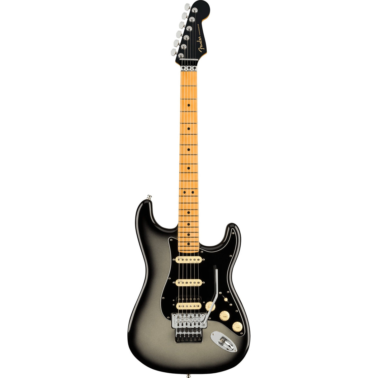 Fender American Ultra Luxe Stratocaster Floyd Rose HSS - Silverburst, Maple Fingerboard - New
