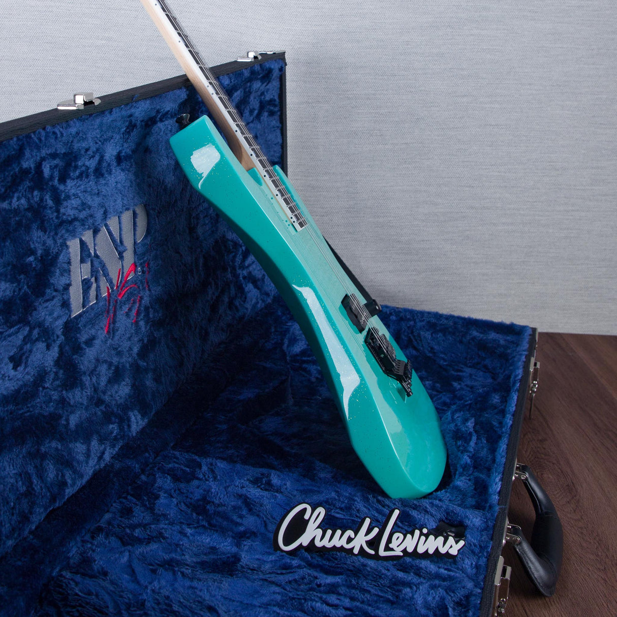 ESP USA M-I DX FR Electric Guitar - Midori Gold Sparkle - #US24704