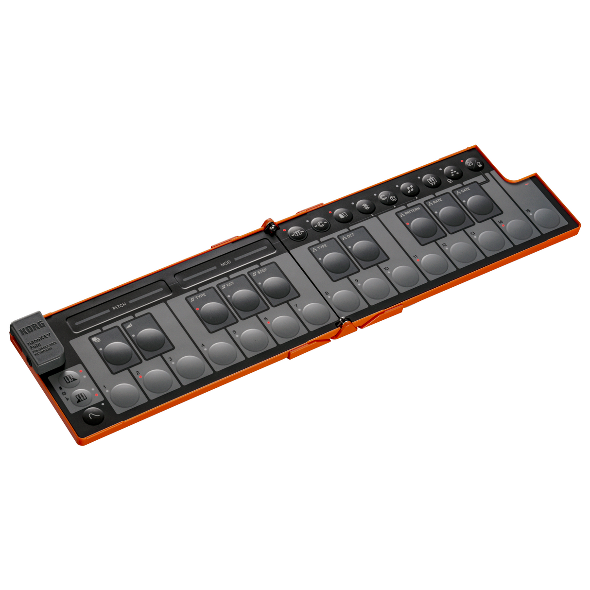 Korg nanoKey Fold Foldable Midi Keyboard - Lava Orange - New