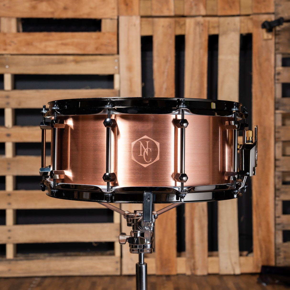 Noble & Cooley 6x14-Inch Copper Classic Snare - Raw with Black Hardware
