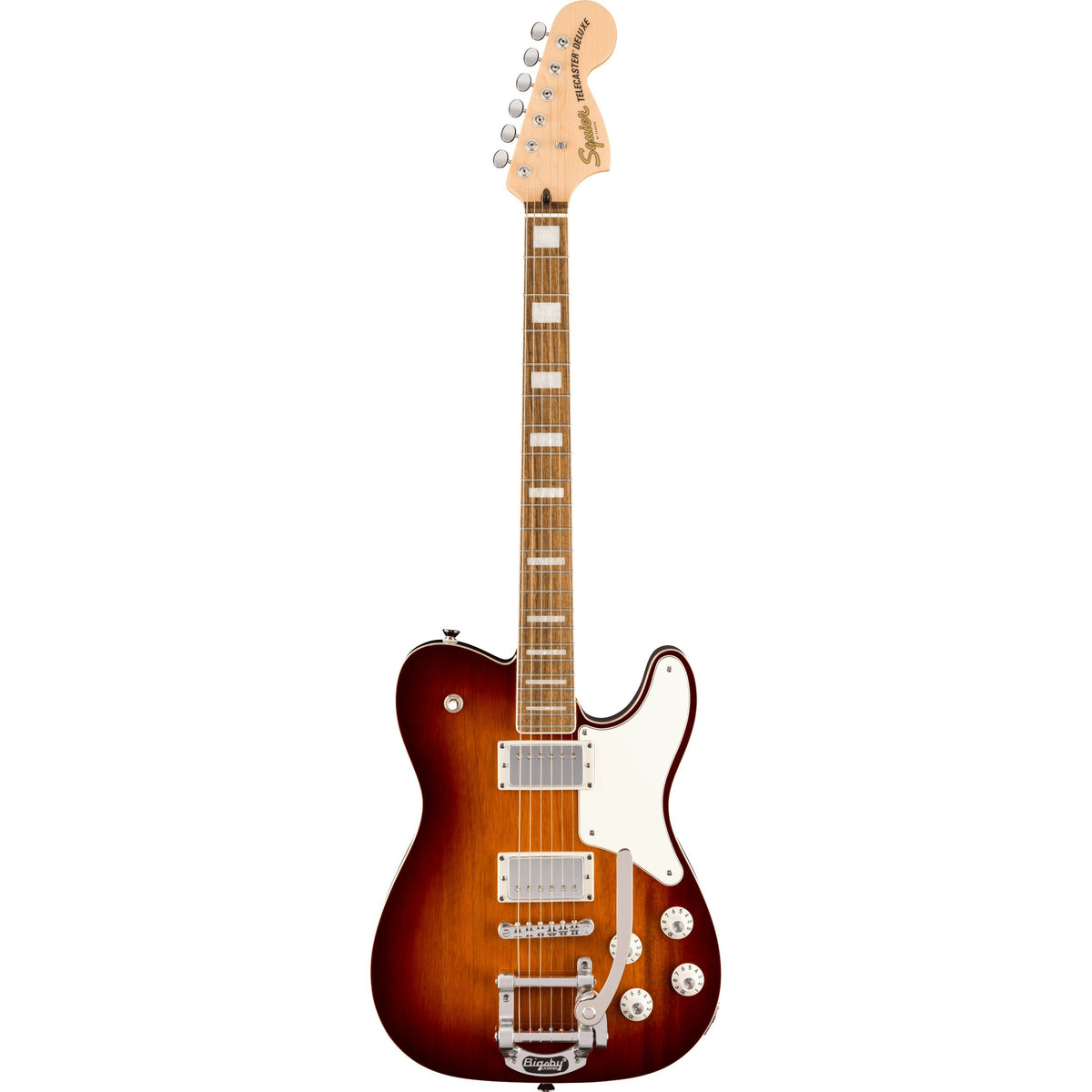 Squier Paranormal Troublemaker Telecaster Deluxe Bigsby Electric Guitar - Honey Burst
