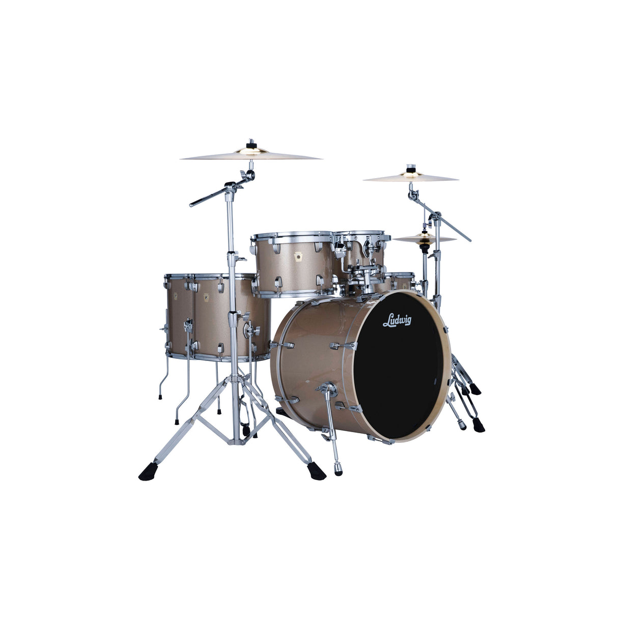Ludwig Evolution 6-Piece Drum Kit with 22-Inch Kick - Prosecco Sparkle