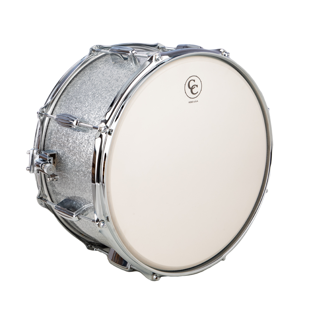 C&C Drums Player Date II 8x14 Snare - Silver Sparkle Wrap
