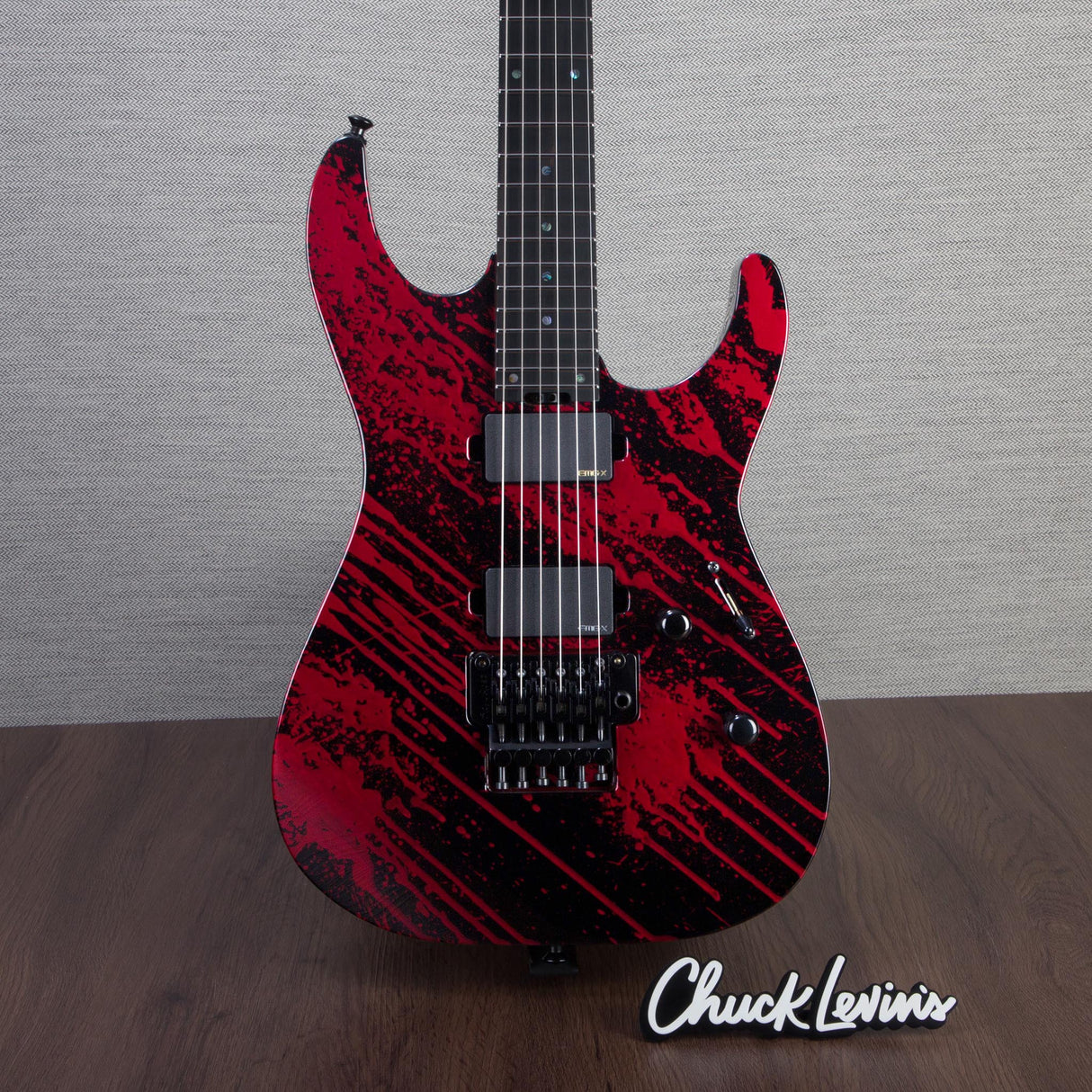 ESP USA M-II FR Electric Guitar - Blood Splatter - #US24168