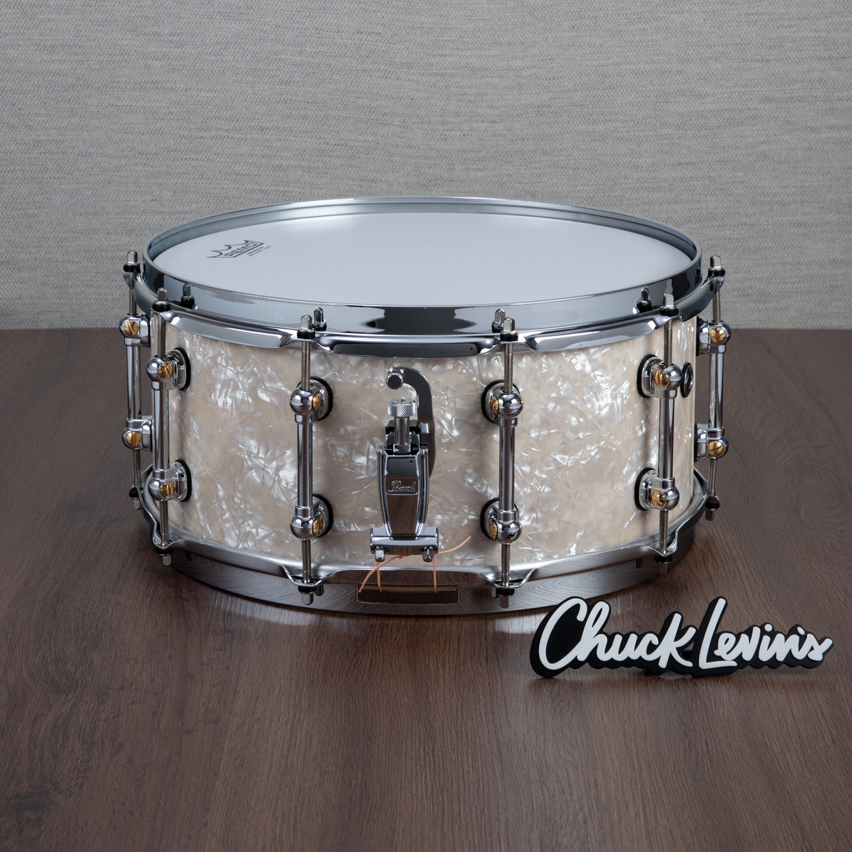 Pearl Music City Custom Master's Maple Reserve 6.5x14 Snare - Nicotine White Marine Pearl - New