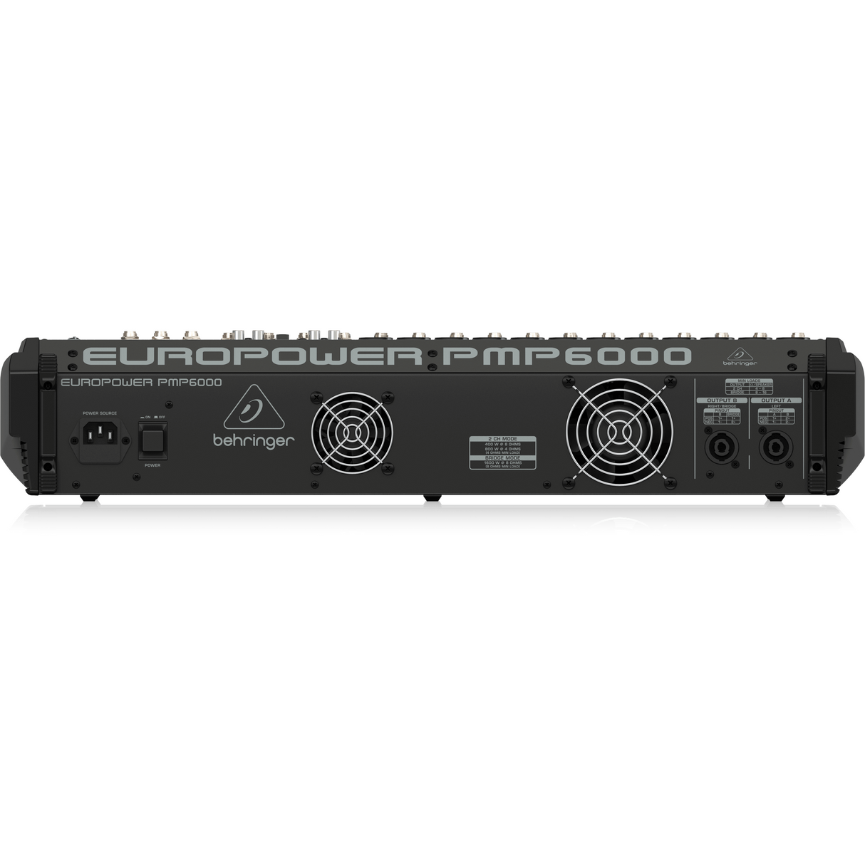 Behringer Europower PMP6000 1600-Watt 20-Channel Powered Mixer