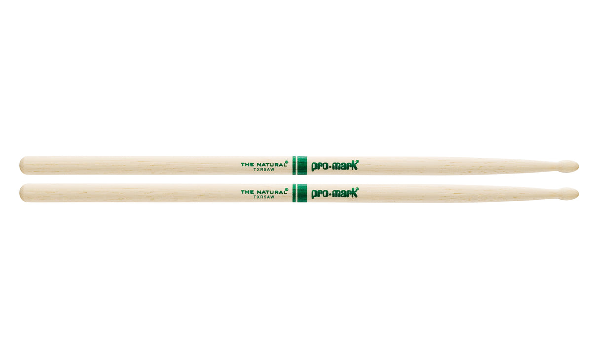 Promark TXR5AW Hickory 5A The Natural Wood Tip drumstick
