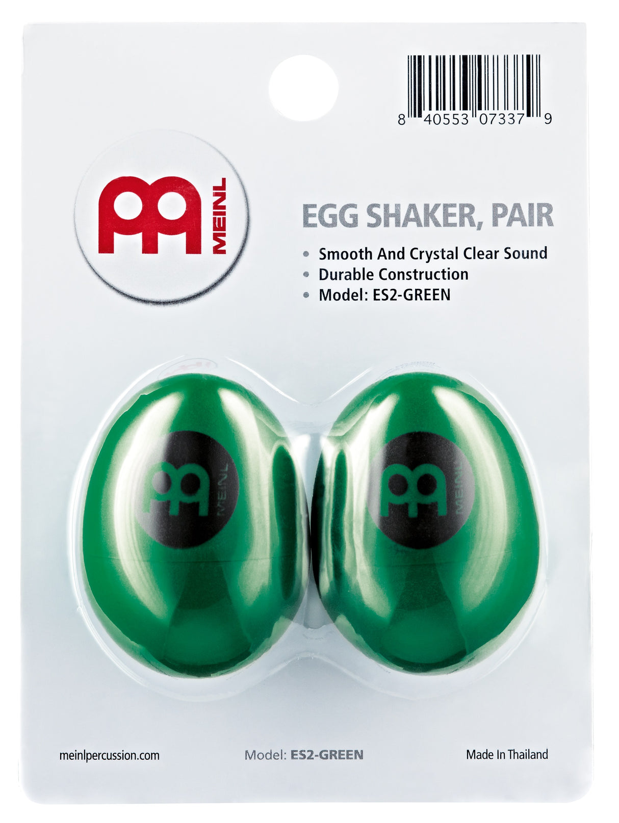 Meinl ES2-GREEN Egg Shaker Pair, Green