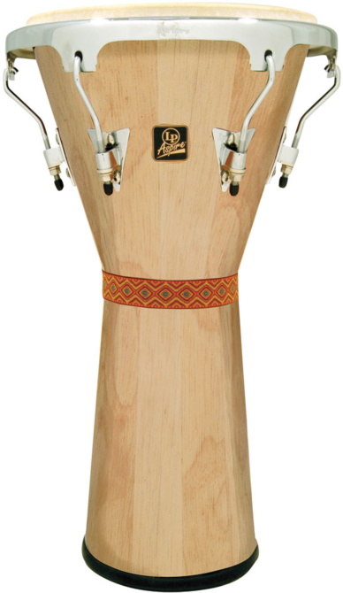 LP LPA630-AWC Aspire Tunable Djembe, Natural/Chrome
