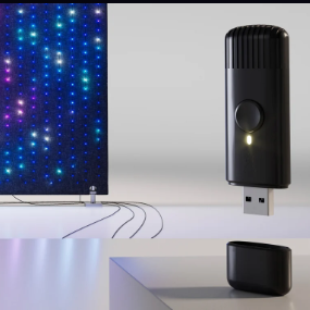 Twinkly Lightwall 8.2 x 8.9 FT LED Curtain with Stand and Case