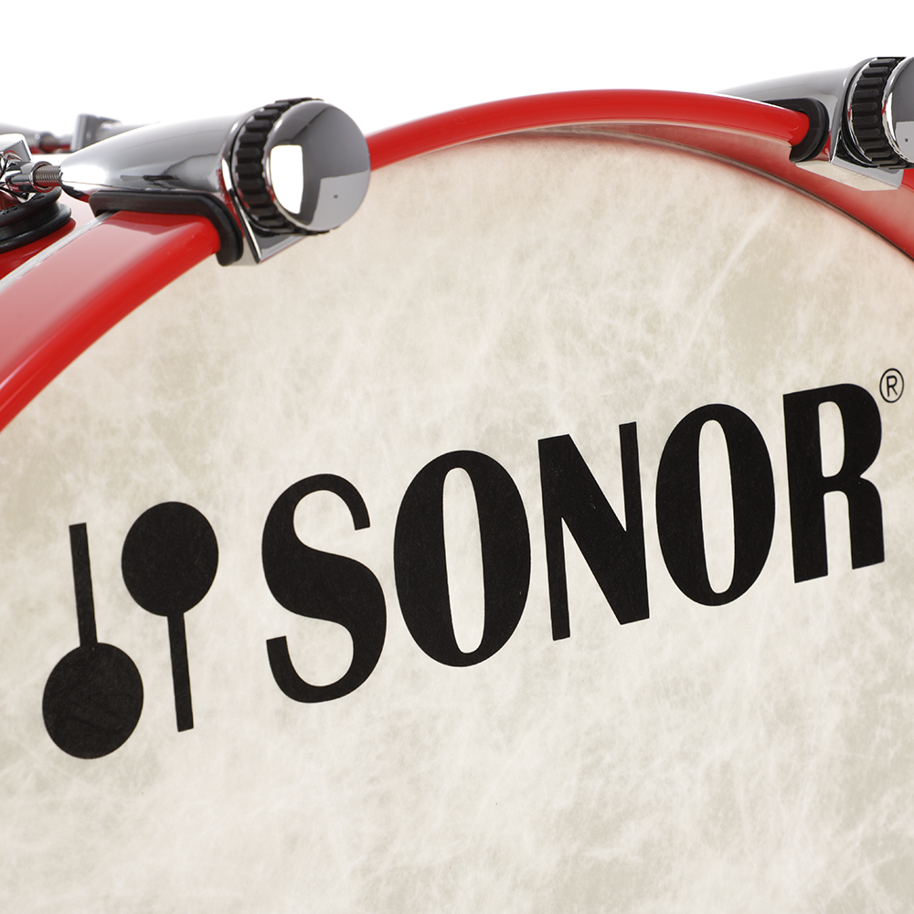 Sonor SQ2 4 Piece Shell Pack With 22 Inch Bass Drum - Traffic Red