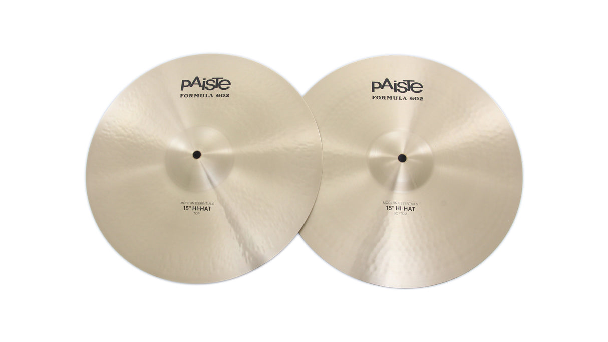 Paiste 15" Formula 602 Modern Essentials Hi-Hat Cymbals - New,15 Inch