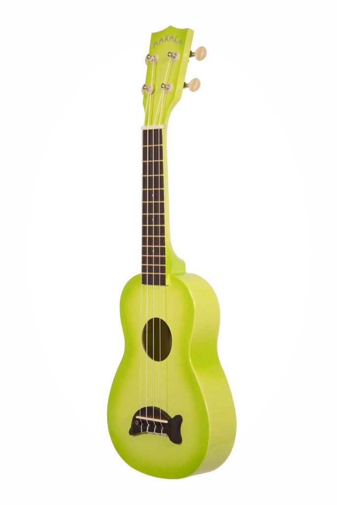 Kala Makala Dolphin Bridge Soprano Ukulele - Green Apple Burst - New
